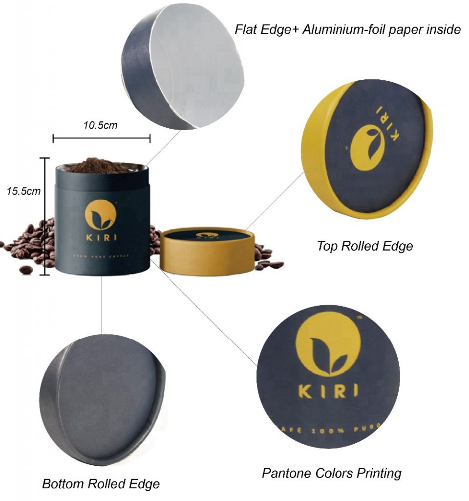 tubo de papel para envasar café