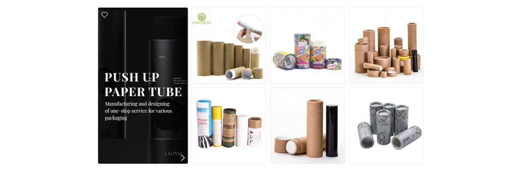 desodorante push up envase de tubo de papel