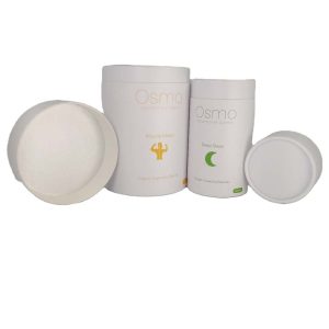 Cilindro de cartón para envasado de polvos sueltos en recipientes herméticos de calidad alimentaria respetuosos con el medio ambiente