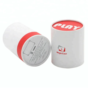 Proveedor de China Cajas redondas de papel cilíndrico para velas impresas con logotipo blanco personalizado