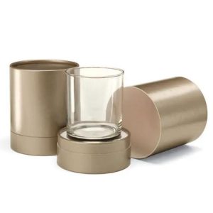 Cera Personalizada Papel Kraft Hecho a Mano Lujo Vela Tarro de Cristal Caja Embalaje